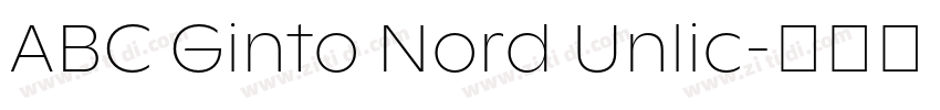 ABC Ginto Nord Unlic字体转换
